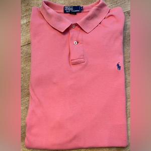 Polo by‎ Ralph Lauren Men’s XL Salmon Pink Cotton Short Sleeve Soft Knit Polo